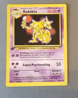 NM - Kadabra - 32/102 - 1st Edition - Base Set - German - Pokemon Card - Image 1