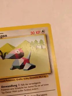 Pokemon TCG Porygon Base Set 39/102 Regular 1st Edition Uncommon German Card - Image 2