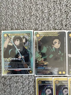 Union Arena Demon Slayer Yellow Card Lot Tanjiro Nezuko Muichiro Playset - Image 2