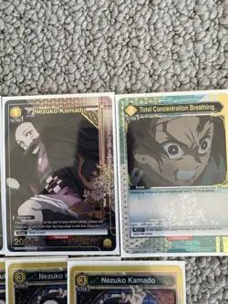 Union Arena Demon Slayer Yellow Card Lot Tanjiro Nezuko Muichiro Playset - Image 3