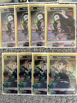 Union Arena Demon Slayer Yellow Card Lot Tanjiro Nezuko Muichiro Playset - Image 4