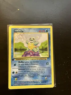 Pokemon Squirtle 063/102 Base Set Regular Card, First Edition Italian - Image 1