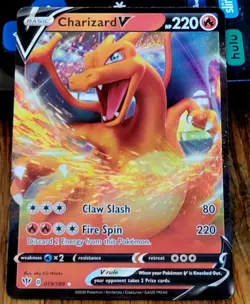 Charizard V 019/189 Darkness Ablaze NM-MINT Ultra Rare Pokemon Card - Image 2