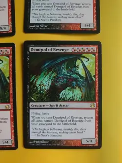 Demigod of Revenge playset. Rare Spirit Avatar. Magic the Gathering 4 Card. - Image 2