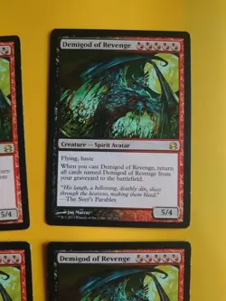 Demigod of Revenge playset. Rare Spirit Avatar. Magic the Gathering 4 Card. - Image 3