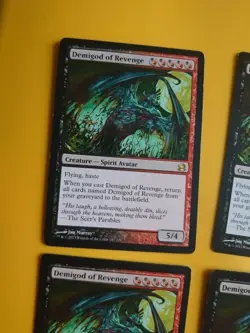 Demigod of Revenge playset. Rare Spirit Avatar. Magic the Gathering 4 Card. - Image 4
