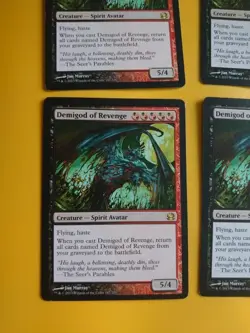 Demigod of Revenge playset. Rare Spirit Avatar. Magic the Gathering 4 Card. - Image 5