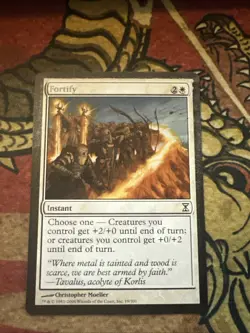 Mtg Magic Timespiral Fortify Misprint Error Light Print Missing Ink Card - Image 1