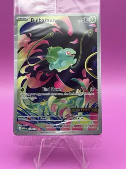 Pokemon Sealed Bulbasaur 133/132 TCG Mega Evolution Stamped Promo Card - Image 1