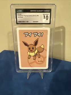 2019 Pokemon Japanese Old Maid Playing Cards Eevee CGC Gem Mint 10 - Image 1