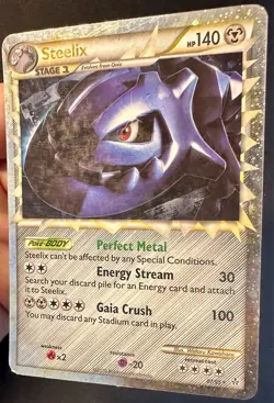 Steelix Prime 87/95 2010 HGSS Unleashed Set Pokemon Card TCG Holo Rare - Lp/Mp - Image 2