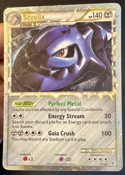 Steelix Prime 87/95 2010 HGSS Unleashed Set Pokemon Card TCG Holo Rare - Lp/Mp - Image 3