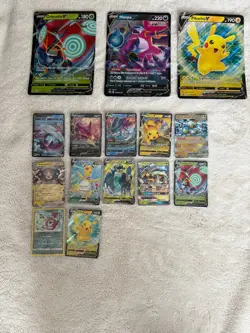 Pokemon, V, EX, GX, Gigantic and, Basic Cards LOT of 15, - Image 1