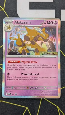 Alakazam 003 [Stamped] MEP: Mega Evolutions Promo English Pokemon Card NM - Image 1