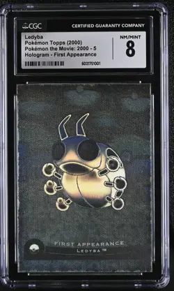 CGC 8 Ledyba 2000 Topps the Movie 5 Hologram - First Appearance Pokemon Card - Image 1