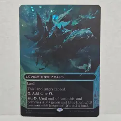 Lumbering Falls 0114 Borderless Galaxy Foil MTG Edge of Eternities Card (NM) - Image 1