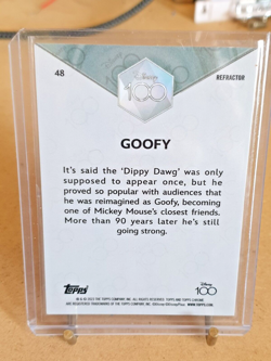 Disney 100 Topps Chrome Singles Refractor "GOOFY" Trading Cards Holo Rare - Image 2