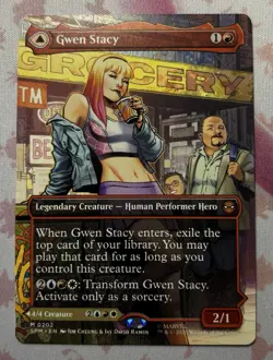 Gwen Stacy (Borderless) 0202 (M) MTG Marvel's Spider-Man (SPM) - Image 1