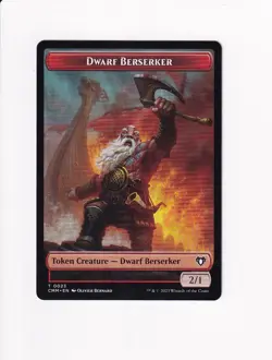 2023 MTG MAGIC COMMANDER MASTERS TOKEN BIRD / DWARF BESERKER 4/23 - Image 2