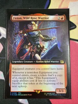 MTG FIRION, WILD ROSE WARRIOR FOIL Extended Art - Image 1