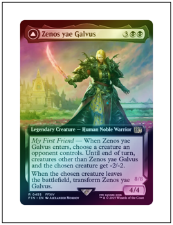 1x Zenos yae Galvus, Extended Art Foil, Final Fantasy, Magic MTG NM - Image 1