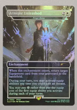 MTG x FINAL FANTASY SECRET LAIR - ARMIGER UNLEASHED #7002 RAINBOW FOIL - Image 1