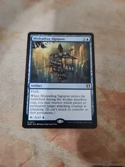 Misleading Signpost Commander Wilds Of Eldraine MTG NM - Image 1