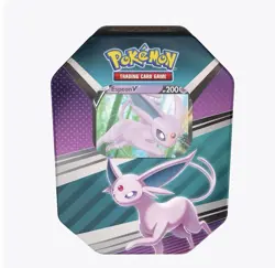 Pokemon TCG V Heroes Collector's Tin Espeon V 4 Booster Packs Sealed NEW - Image 1