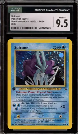 Pokemon Suicune Neo Revelation 1st Edition Holo Rare #14 CGC 9.5 - Image 1
