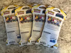 Pokemon Sword & Shield 4 Sleeved Silver Tempest Booster Packs - Image 2
