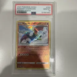 2023 POKEMON SWORD & SHIELD CROWN ZENITH #020 RADIANT CHARIZARD PSA 10 - Image 1