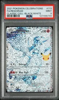 2021 Pokemon Celebrations Classic Collection Reshiram #113 PSA 9 - Image 1