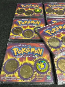 Pokemon Vintage Battling Coin Game Battle Coins 1999 Hasbro Lot Of 10 Sealed - Image 4