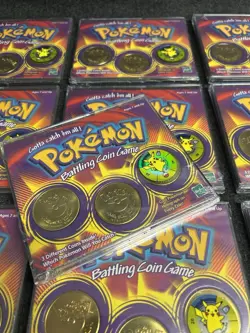 Pokemon Vintage Battling Coin Game Battle Coins 1999 Hasbro Lot Of 10 Sealed - Image 5
