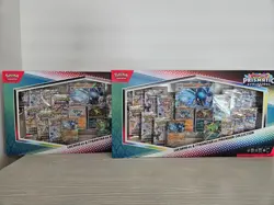 2 x POKEMON PRISMATIC EVOLUTIONS LUCARIO EX/TYRANITAR EX PREMIUM COLLECTION SET - Image 1
