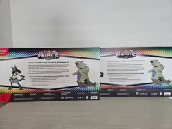 2 x POKEMON PRISMATIC EVOLUTIONS LUCARIO EX/TYRANITAR EX PREMIUM COLLECTION SET - Image 2