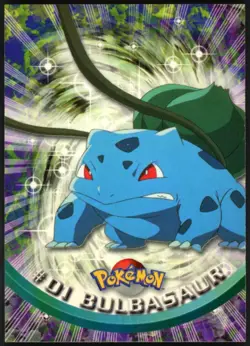 1999 Pokemon TV Animation Series 1 #01 Bulbasaur Blue Logo - Image 1