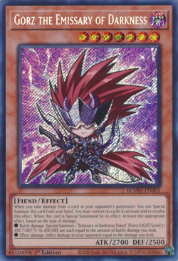 Gorz the Emissary of Darkness (BLMM-EN005) - Secret Rare First ed. Yu-Gi-Oh! - Image 1