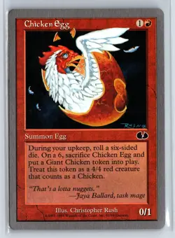 CHICKEN EGG - MTG Magic the Gathering Card - Unglued - Common - Image 1