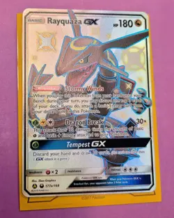 Rayquaza GX 177a/168 Hidden Fates Alternate Art Shiny Pokemon Card NM-Mint - Image 1