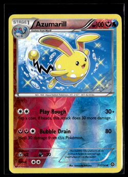 SHINY Azumarill - 77/114 Steam Siege REVERSE HOLO card 2016 Pokemon TCG LP/CF - Image 1