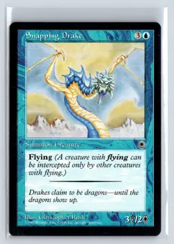 SNAPPING DRAKE - MTG Magic the Gathering Card - Portal - Common - Image 1