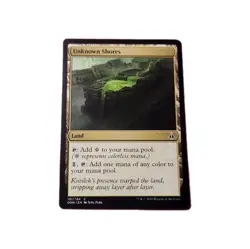 MTG Magic The Gathering Unknown Shores Land Card Oath Of The Gatewatch 181/184 - Image 1
