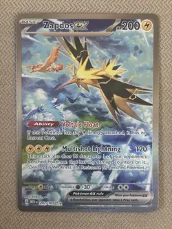 Pokemon TCG Zapdos EX Holo Card 202/165 Scarlet & Violet 151 - Image 1
