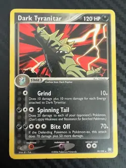 Pokemon TCG Dark Tyranitar Card 19/109 Team Rocket Returns Non-Holo LP - Image 1