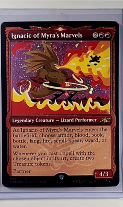MTG Magic The Gathering Unfinity Showcase Galaxy Foil Ignacio of Myra's Marvels - Image 1