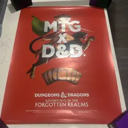 MTG x D&D Adventures in the Forgotten Realms 18x24 Prerelease Foil Promo Poster - Image 1