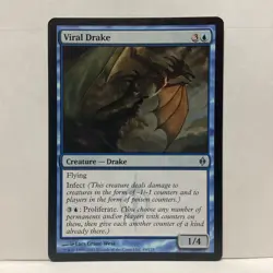 MTG Viral Drake Magic: The Gathering New Phyrexia Uncommon #49 - Image 1