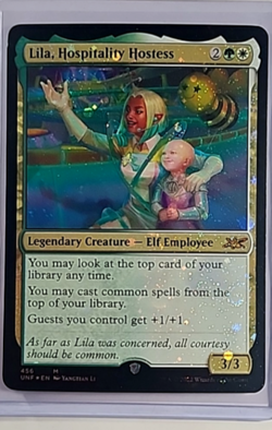 MTG Magic The Gathering UNF Unfinity Galaxy Foil #456 Lila Hospitality Hostess - Image 1