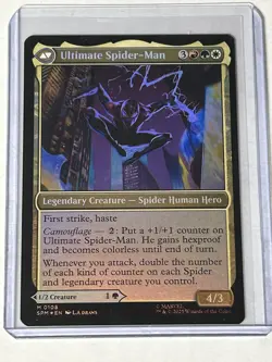 PRERELEASE FOIL MILES MORALES /ULTIMATE SPIDER-MAN MTG MYTHIC PROMO - Image 2